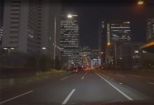 【480款】第一视角开车行驶穿梭城市夜景视频素材