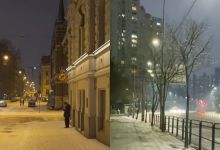 【1659款】下雪下雨城市街道车水马龙走拍城市夜景视频素材